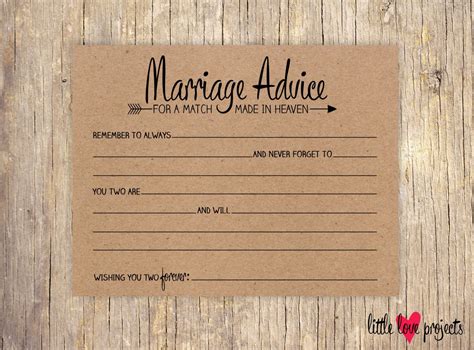 Wedding Advice Cards, Advice for the Bride and Groom, Advice for the Newlyweds, Advice Cards 