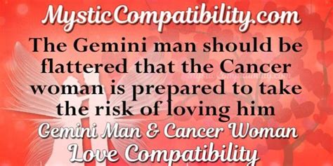 The cancer woman should give all the freedom the. Gemini Man Cancer Woman Compatibility - Mystic Compatibility