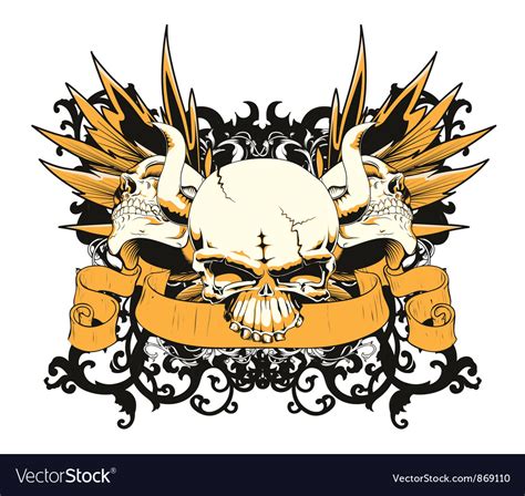 Skull Emblem Royalty Free Vector Image Vectorstock