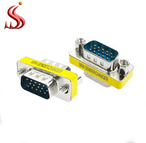 High Quality D Sub Avi Vga Hdb15 Male To Male Mini Gender Changer