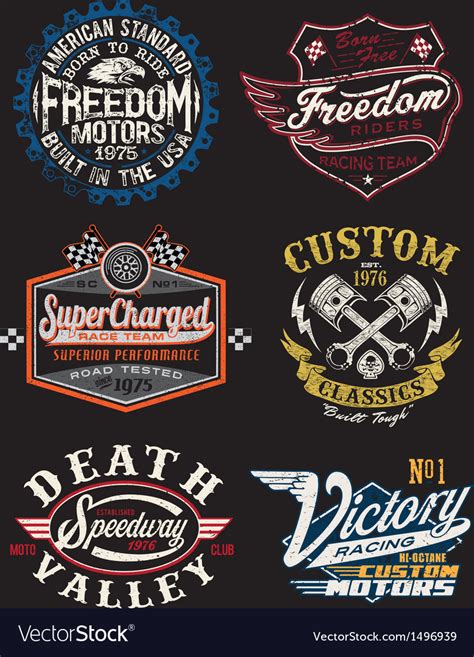 Vintage Motorcycle Themed Badge Royalty Free Vector Image