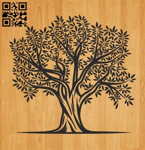 Tree E0010702 File Cdr And Dxf Free Vector Download For Laser Engraving