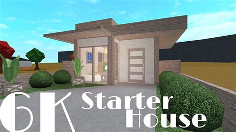 6k Modern Starter House No Gamepass Bloxburg Build Youtube