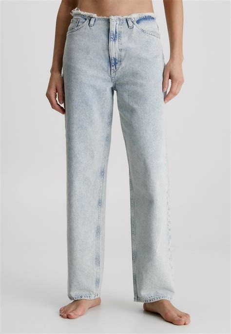 Calvin Klein Jeans 90s Straight Cut Off Waist Jeans Straight Leg Denim Lightselvage Denim