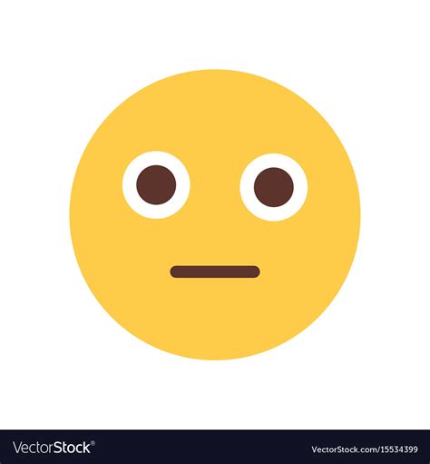 Yellow Cartoon Face Shocked Emoji People Emotion Vector Image