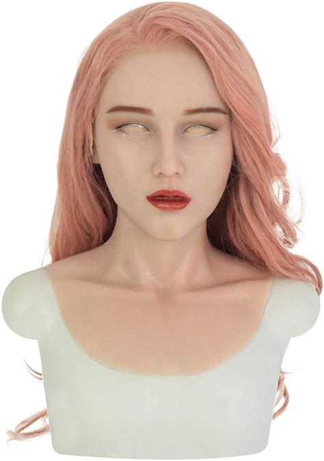real silicone female mask for crossdresser silicone head mask etsy
