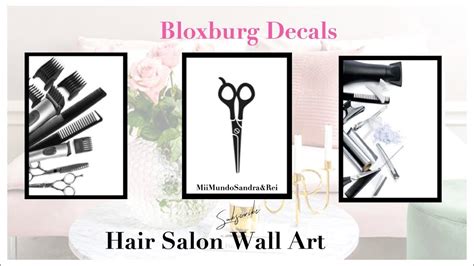 Bloxburg Hair Salon Part 2 Decals Youtube