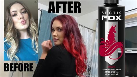 Dying My Hair Red Arctic Fox Wrath Youtube