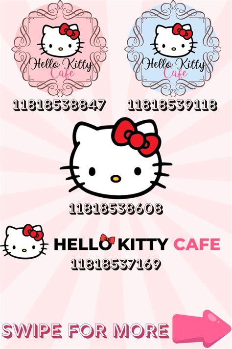 Pin by Leila on ºcodesº Cafe hello kitty Kitty cafe Bloxburg