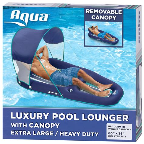 Buy Aqua Ultimate Pool Float Lounger With Upf 50 Canopy And Cupholder