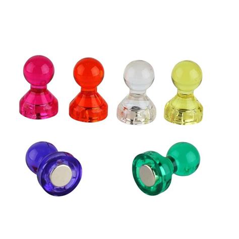 Pack Of 60 Push Pin Magnets 7 Assorted Colors Kids Safe Magnetic