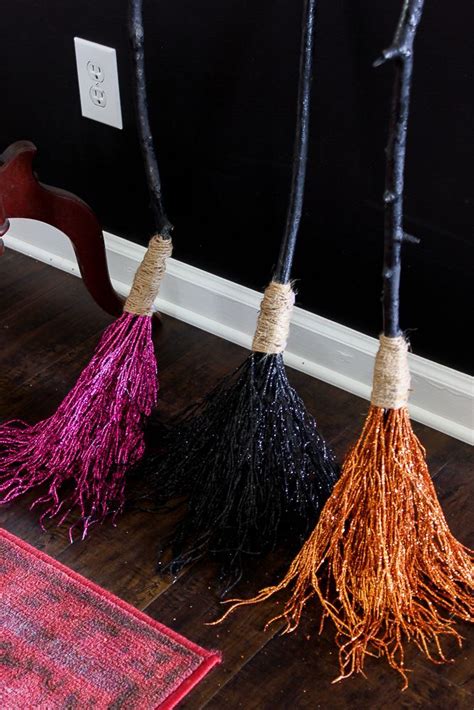 Halloween Broom Hanging Witches Broomstick Prop Kids Witch Dress Up
