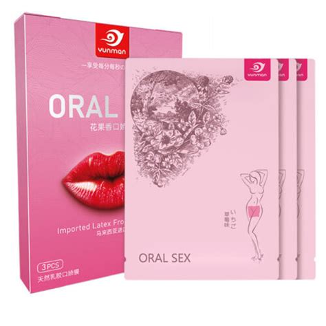 3PCS Oral Sex Condom Mouth Membrane Fruit Taste Products Ultra Thin