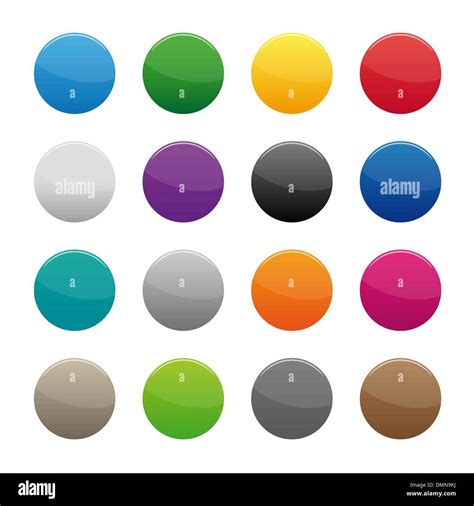 Blank Round Buttons Stock Vector Image And Art Alamy