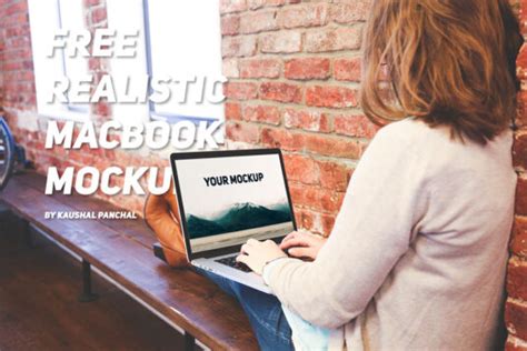 Woman Working On Macbook Mockup Mockup World