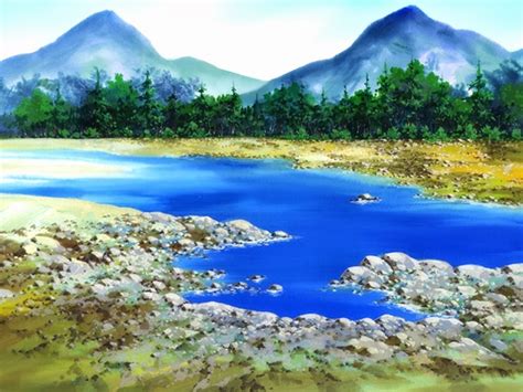 Anime Landscape River Anime Background