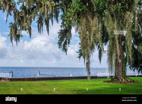 Lake Pontchartrain Northshore Causeway View From Mandeville Louisiana