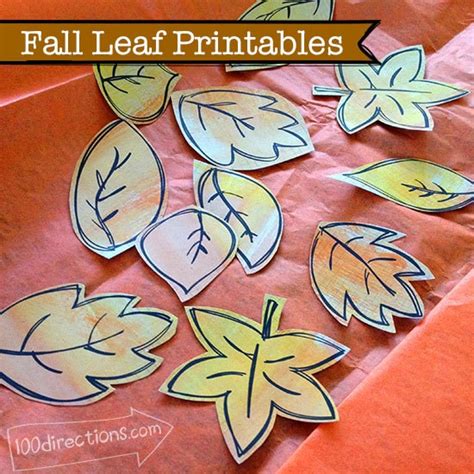 Fall Leaves Garland Printable Craft 100 Directions