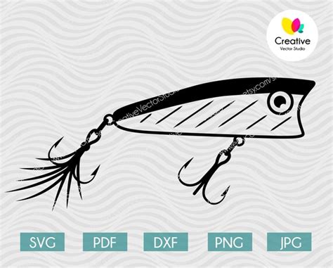 Fishing Lure Svg Fishing Lure Pattern Fishing Bait Dxf Etsy