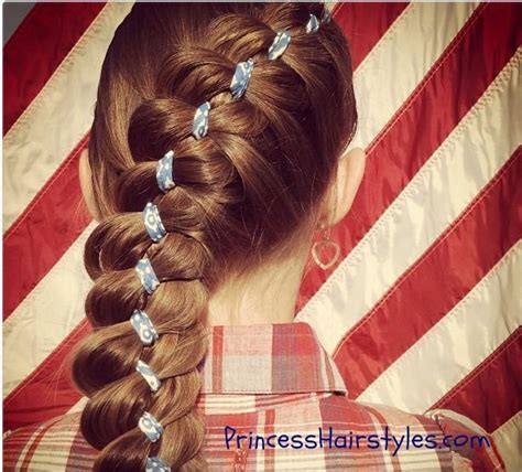 Patriotic Hairstyles Ribbon Hairstyle Hair Hair Styles