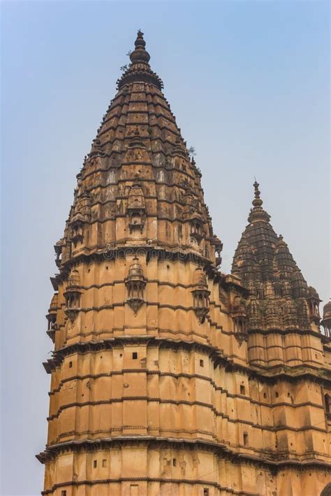 Tower Of The Historic Chaturbhuj Temple In Orchha Stock Photo Image