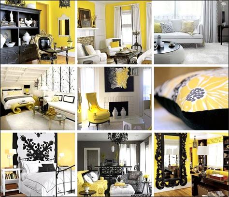 Black Grey And Yellow Living Room Living Room Home Decorating Ideas