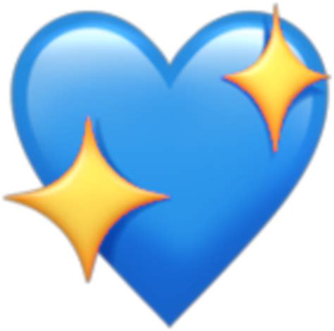 Download Sticker Heart Blue Star Emoji Kawaii Tumblr Png Love Apple