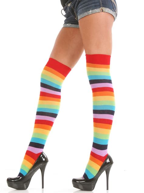 Angelina Rainbow Thigh High Socks 1 Pack Walmart Com
