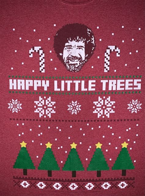 Rare Vintage Bob Ross Happy Little Trees Christmas Ti Gem