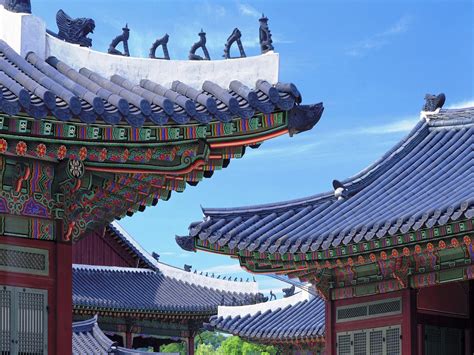 Seoul South Korea Asia Gyeongbokgung Roof Architecture