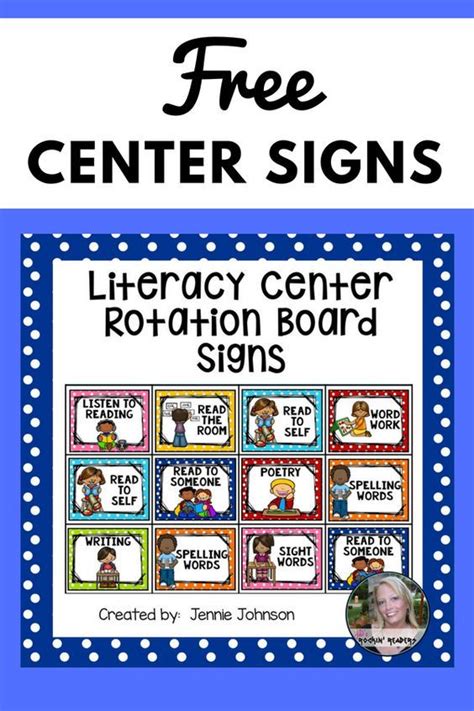 Free Center Signs Classroom Center Signs Literacy Centers
