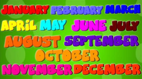 Months Of The Year Nursery Rhymes Learning Videos For Kids Youtube