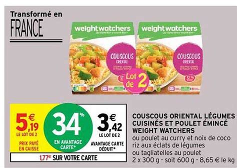 Pour cette version du jour, j'y ai donc mis un panais, une patate douce et un poivron en plus des classiques courgettes, carottes et pois chiches. Offre Couscous Oriental Légumes Cuisinés Et Poulet émincé ...