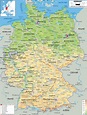 Physical Map of Germany - Ezilon Maps