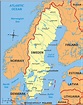 Mapa de Suecia - Suecia nun mapa (Norte de Europa - Europa)