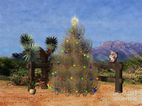 And it wouldn't be christmas without making yule logs, peppermint bark, or fruitcake. Christmas In The Desert Digital Art by Methune Hively