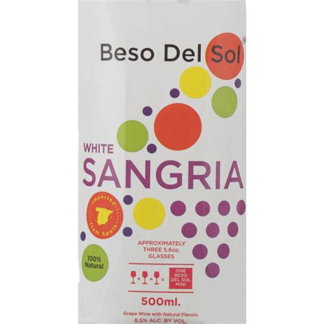 Beso Del Sol Sangria White Sangria 500 Ml Applejack