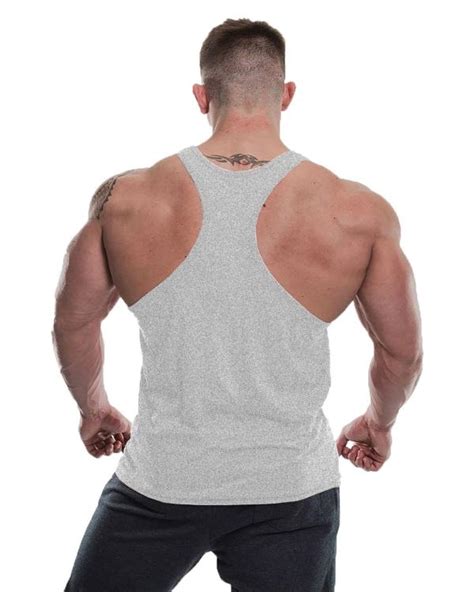 The Blazze Men S Grey Cotton Tank Tops Muscle Gym Bodybuilding Vest