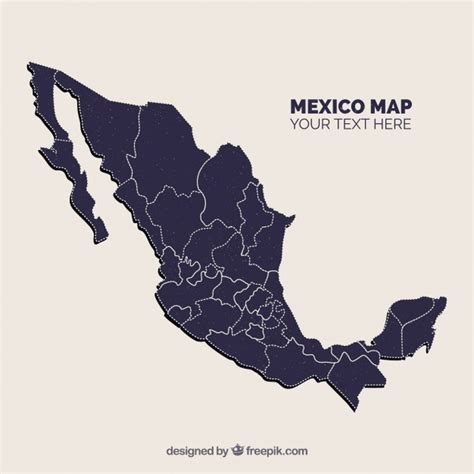 Free Vector Flat Mexico Map Background