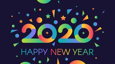 colorful 2020 happy new year ideas 4k backgrounds marunter wallpaper