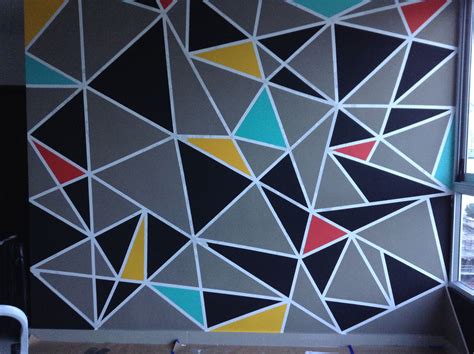 My Triangle Accent Wall Geometric Wall Paint Wall Paint Designs