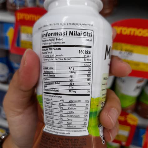Nilai Kandungan Gizi Milku Susu Uht Rasa Coklat Premium