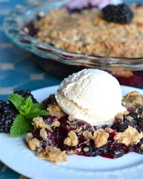 This Classic Summer Blackberry Crisp Is Topped With A Toasty Oatmeal