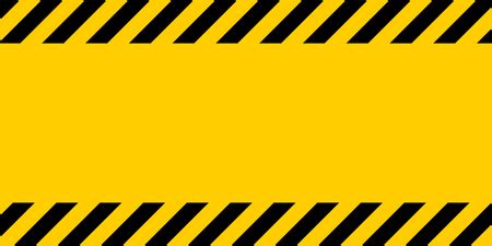 Black And Yellow Warning Line Striped Rectangular Background Yellow
