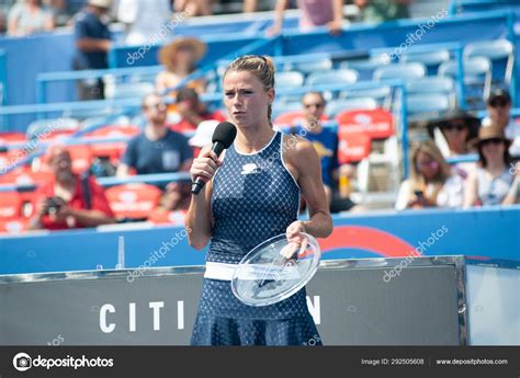 Professional Tennis Player Camila Giorgi During Third Round Match At Us Open Against