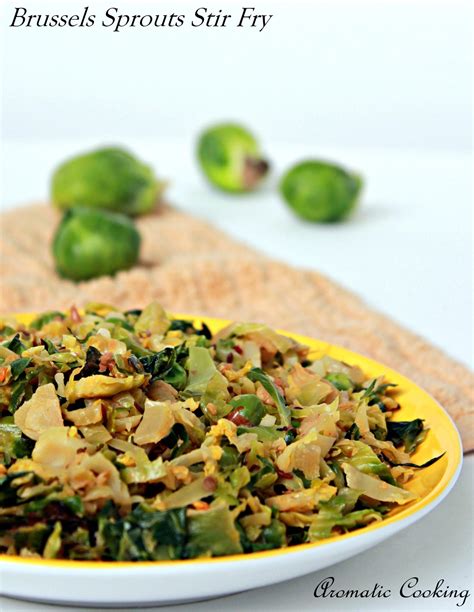 Aromatic Cooking Brussels Sprouts Stir Fry