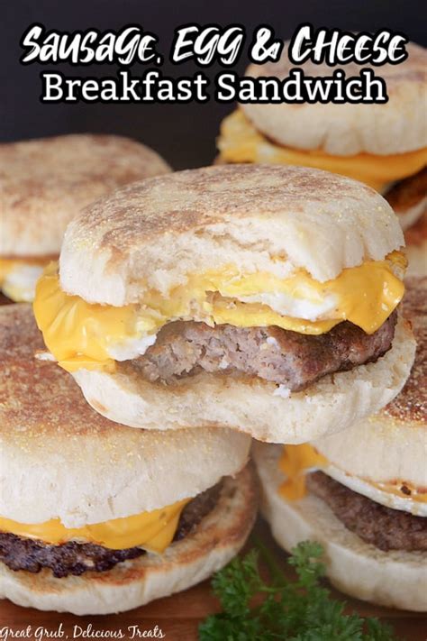The Best Sausage Egg And Cheese Breakfast Sandwich See More Recipes