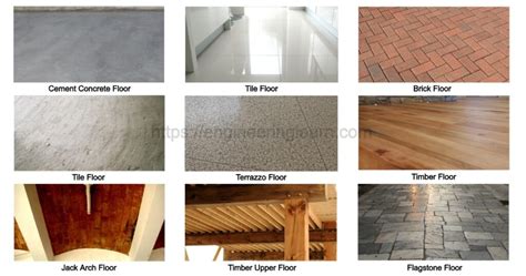 The Diagram Shows Different Types Of Flooring Details