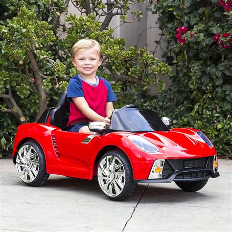 Electric Cars For Kids To Ride Toy Toddler 12v Girls With Music Rc Red