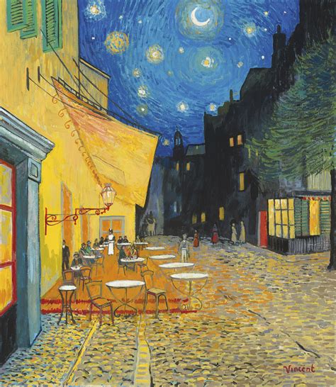 Starry Night With Café Terrace Place Du Forum John